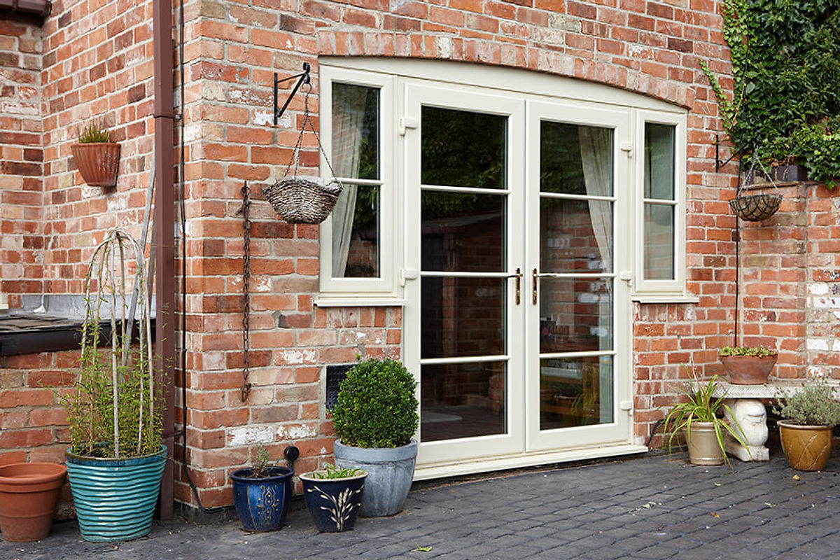 Cream French doors