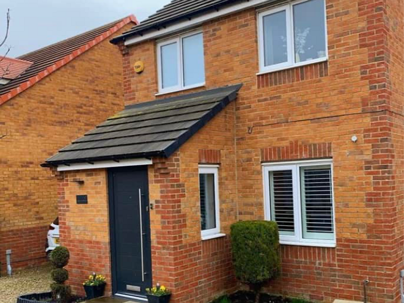 House before with white windows