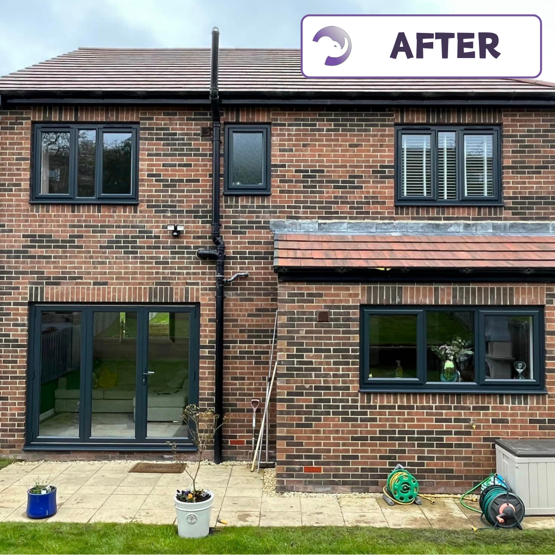 Rear elevation after anthracite spray