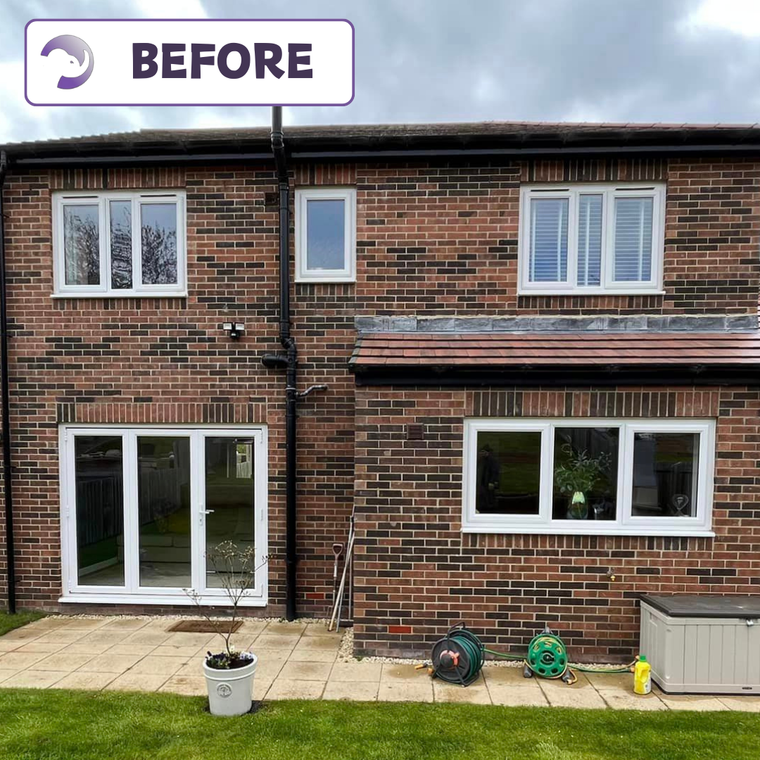 Rear elevation before white uPVC